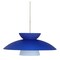 Besa Lighting Trilo 15 Cord Pendant, Blue Matte, Satin Nickel Finish, 1x9W LED 1JT-451323-LED-SN - alternate 1